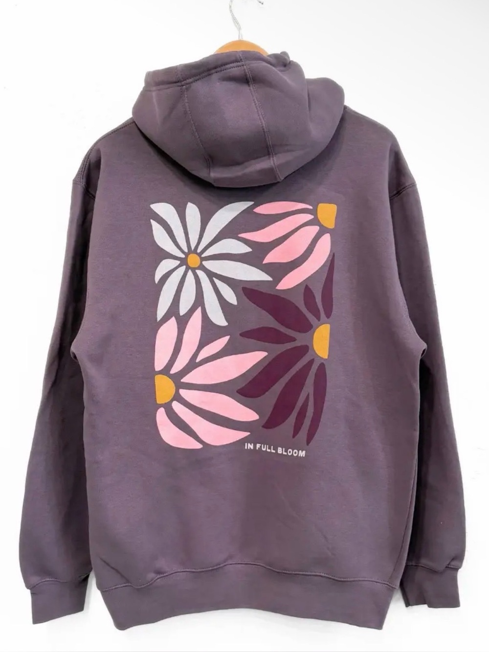 In Full Bloom Graphic Hoodie - Purple Floral Women's hoodie